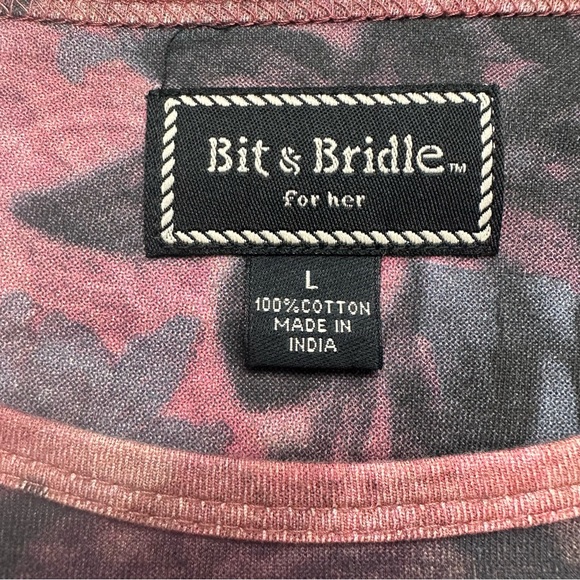 Bit & Bridle Cowboy Wanted Long Sleeve Shirt Size L - Picture 2 of 10